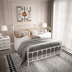 Modern Design Metal Bed White || 120cm * 200cm |