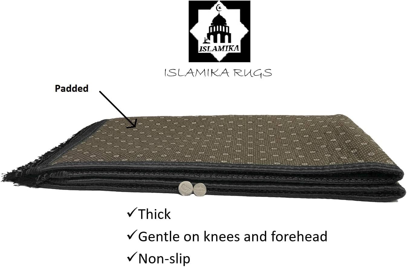 Prayer Rug Muslim Mat Islamic Black - Image 3