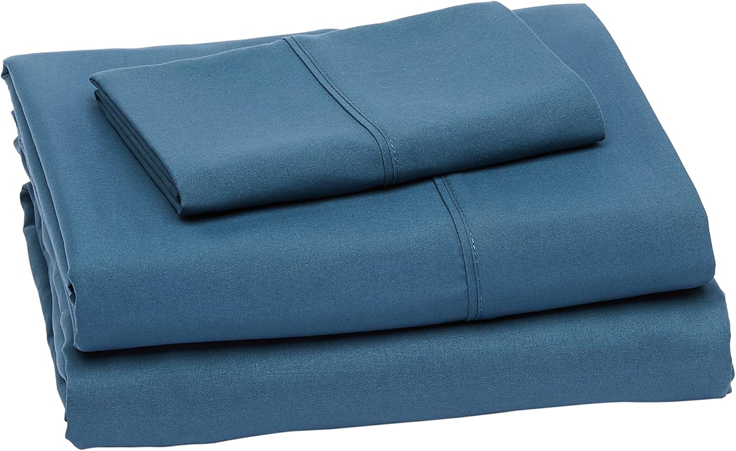 Basics Lightweight Super Soft Easy Care Microfiber Bed Sheet Set with 14” Deep Pockets - Twin, Dark Teal - Image 5