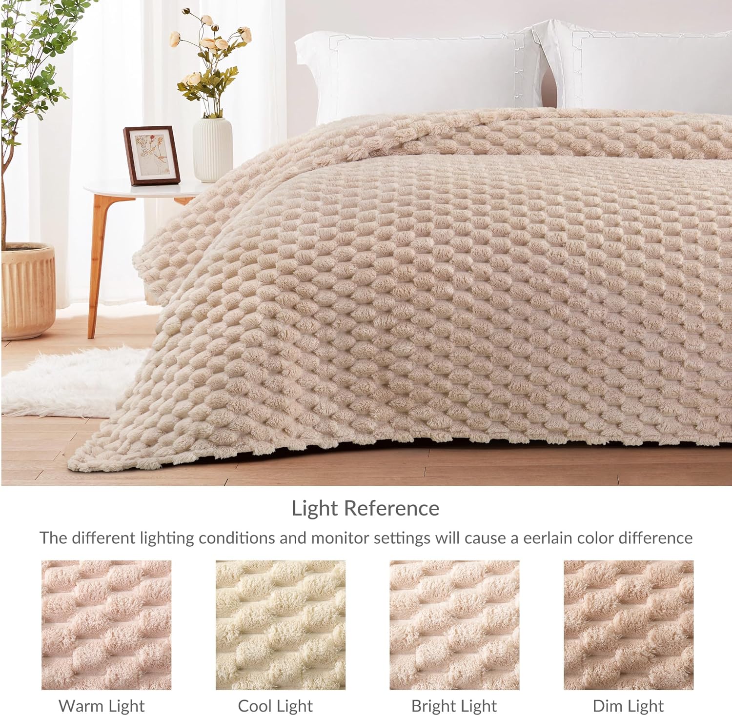 Twin Size Blanket for Bed with Jacquard Pattern - Image 6