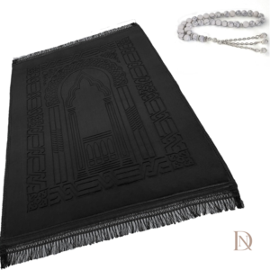 Prayer Rug Muslim Mat Islamic Black