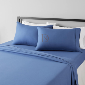 Basics Lightweight Super Soft Easy Care Microfiber Bed Sheet Set with 14” Deep Pockets - Full, Dutch Blue