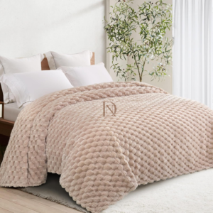 Twin Size Blanket for Bed with Jacquard Pattern
