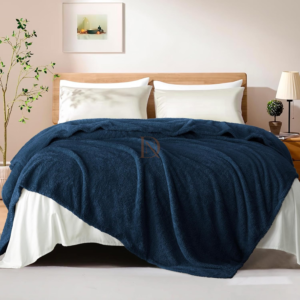 Twin Size Fleece Blanket, Soft Warm and Fuzzy Blanket for Bed